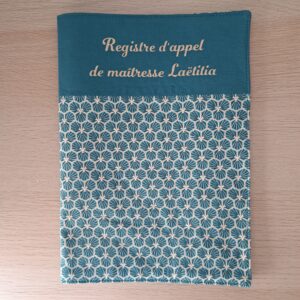protège cahier maîtresse registre d'appel