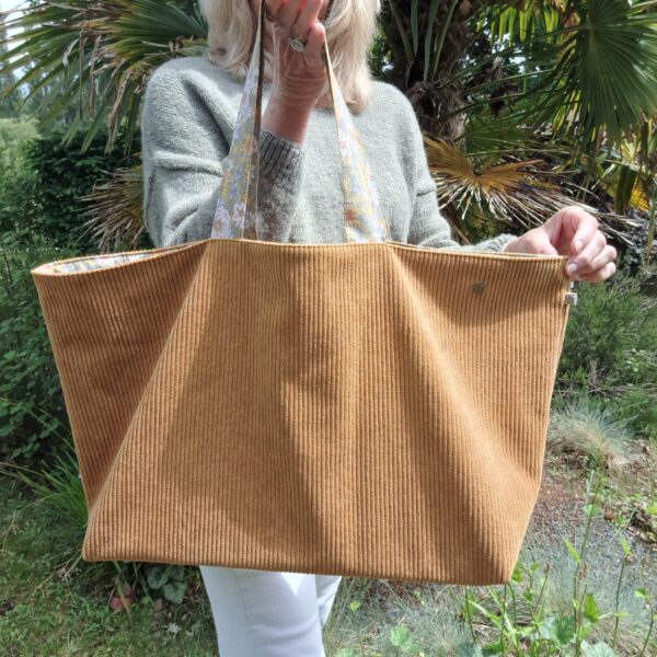 Sac cabas velours