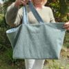 Sac cabas velours