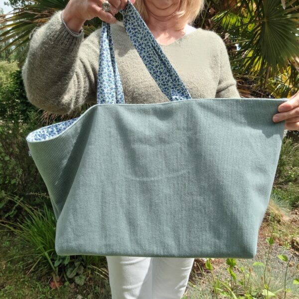 Sac cabas velours