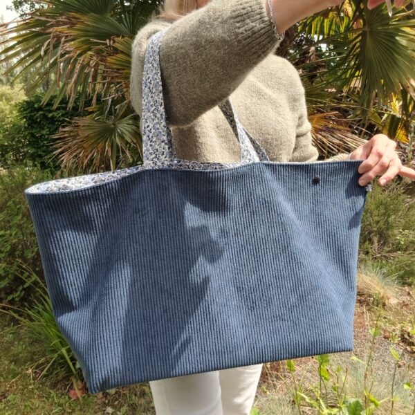 Sac cabas velours
