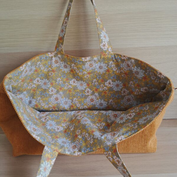 Sac cabas velours