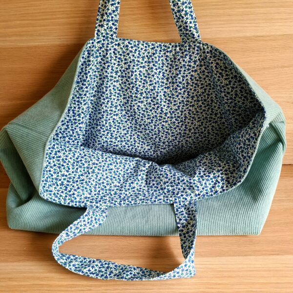 Sac cabas velours