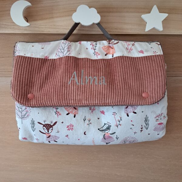 Pochette tapis à langer personnalisé