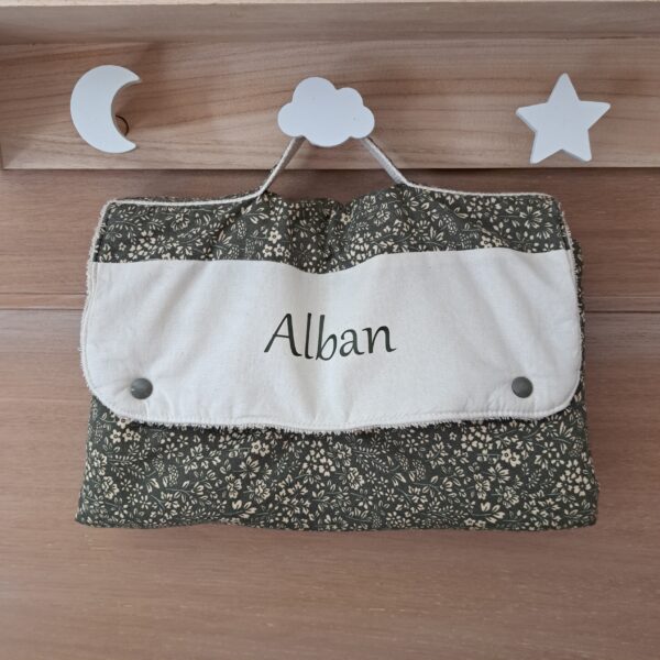 Pochette tapis à langer personnalisé