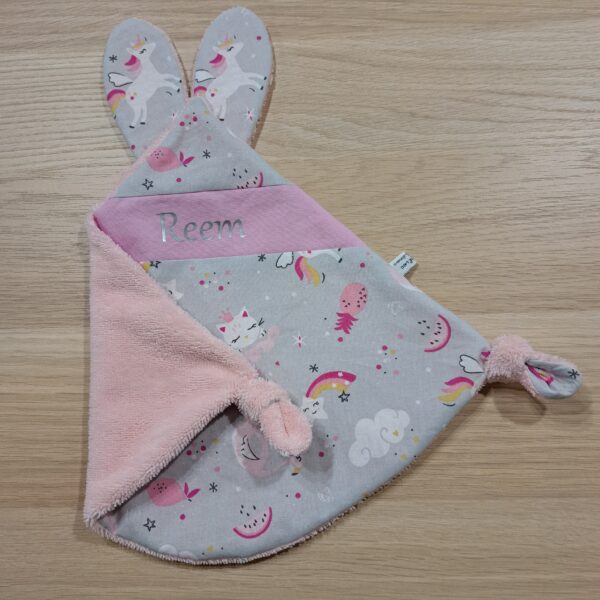 Doudou lapin avec prénom
