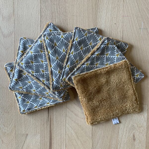Lingettes en tissu cotons lavables