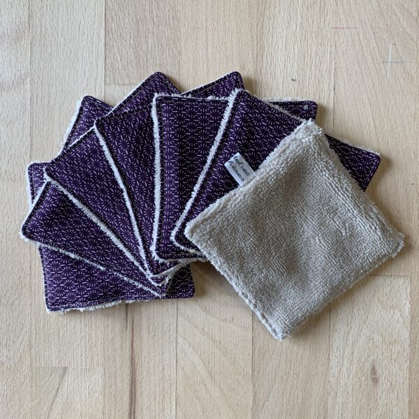 Lingettes en tissu cotons lavables