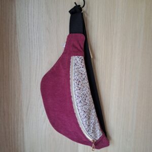Sac banane velours côtelé