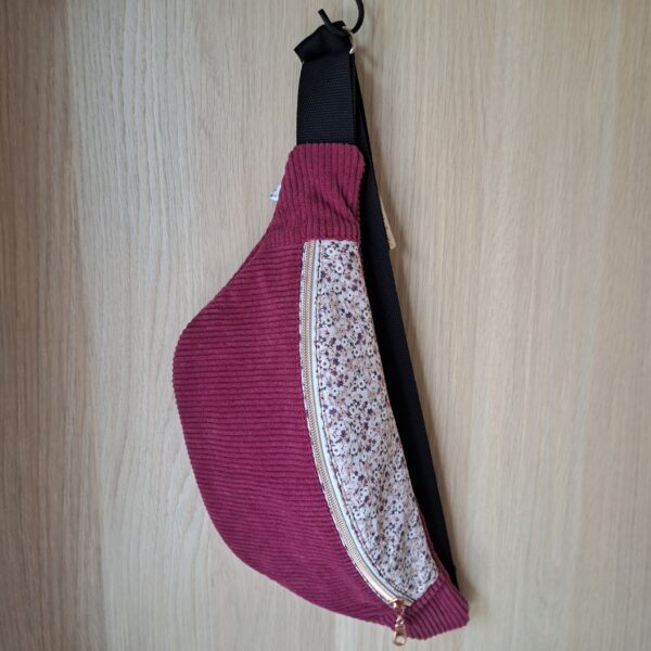 Sac banane velours côtelé