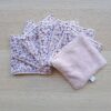 Lingettes cotons lavables avec panier de rangement