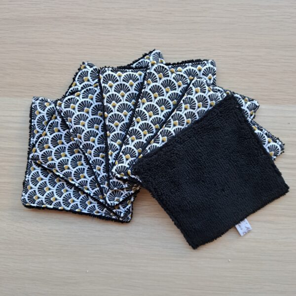 Lingettes cotons lavables avec panier de rangement