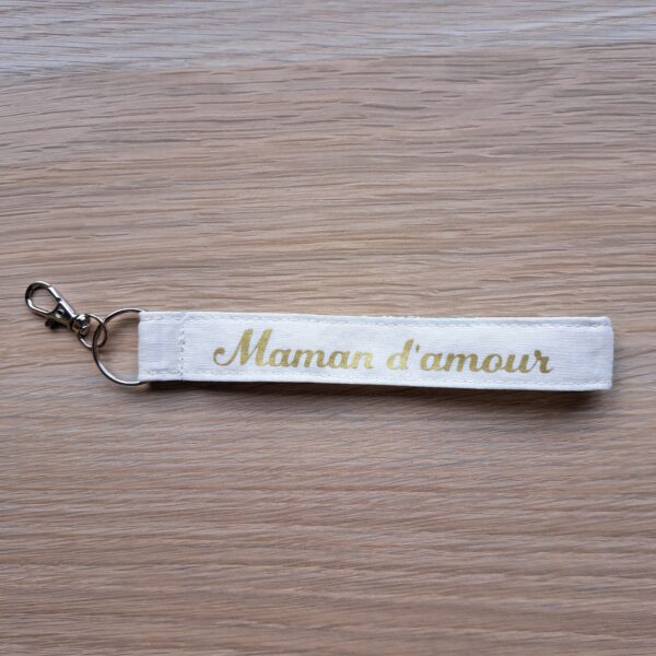 Porte clé dragonne maman