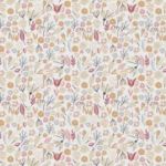 Fleurs et herbes rose blush, grises et ocres