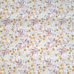 Petites fleurs noisette et feuillage rose